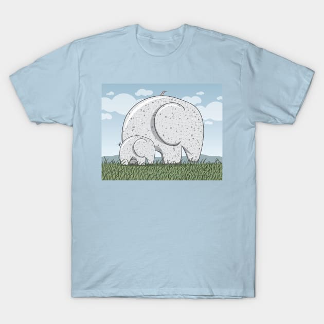 Silent Elephants T-Shirt by Munchbud Ink